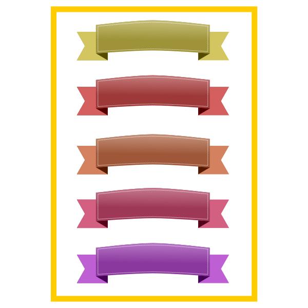 SVG Colorful ribbons set