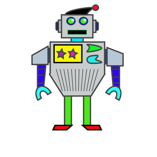 SVG Colorful robot