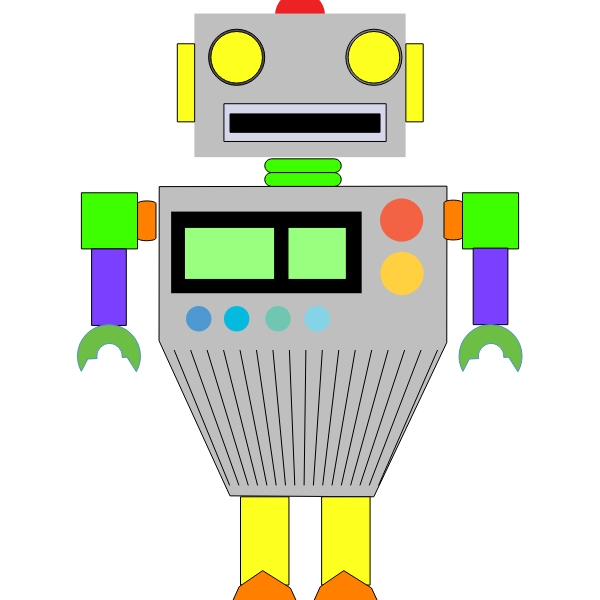 SVG Colorful robot image
