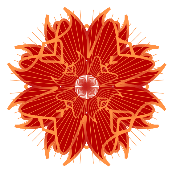 SVG Colorful rosette vector