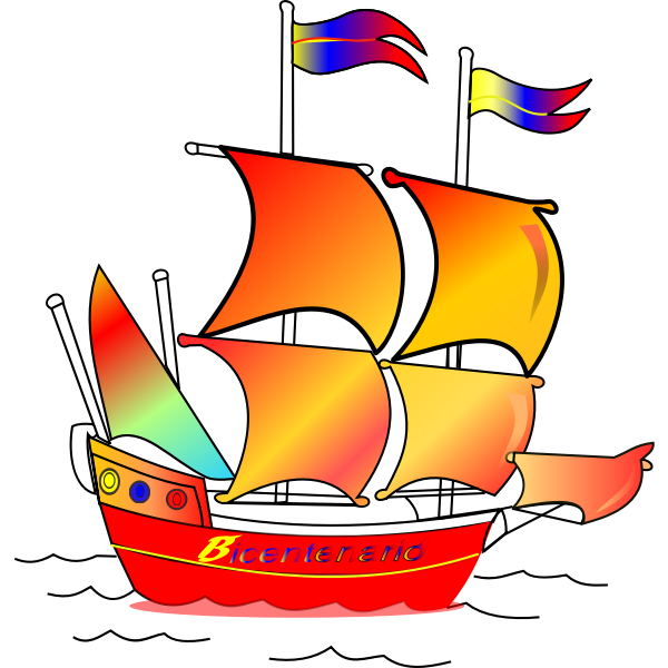 SVG Colorful sailboat