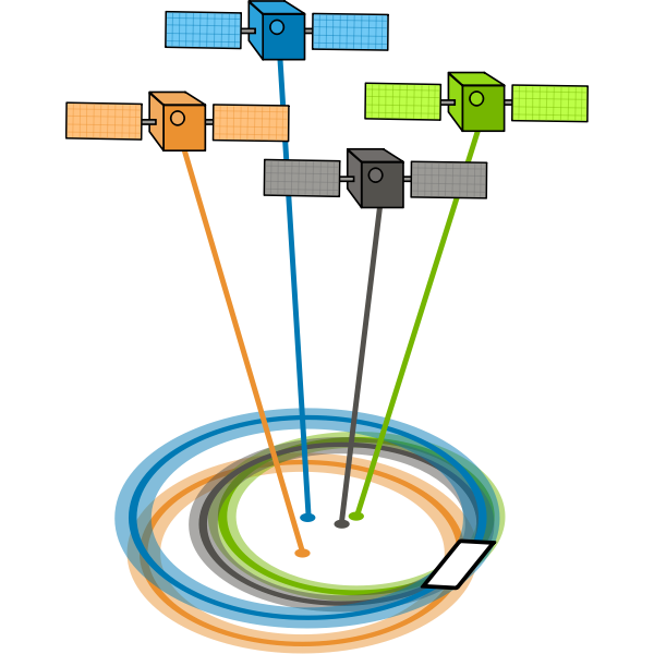 SVG Colorful satellites