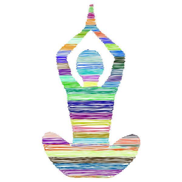 SVG Colorful scribbled meditation