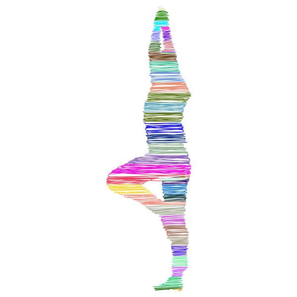 SVG Colorful scribbled yoga pose