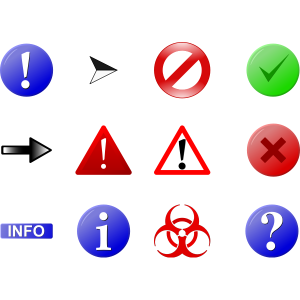 SVG Colorful signs