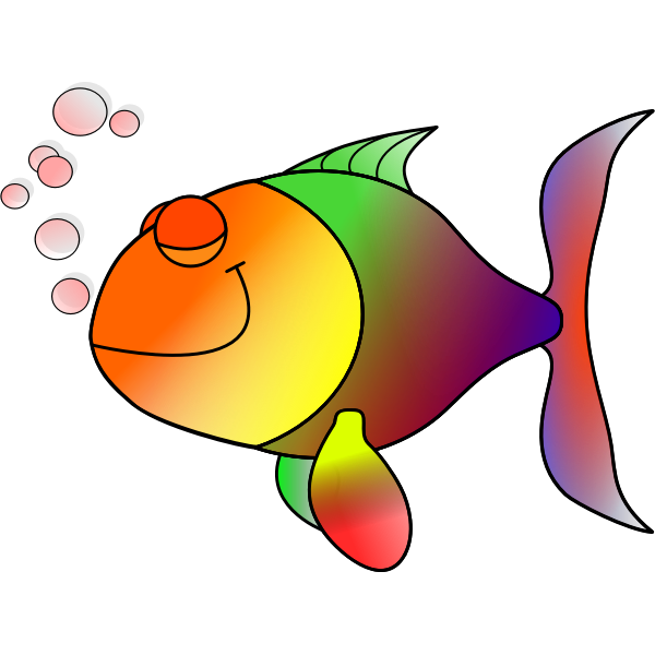 SVG Colorful sleepy fish
