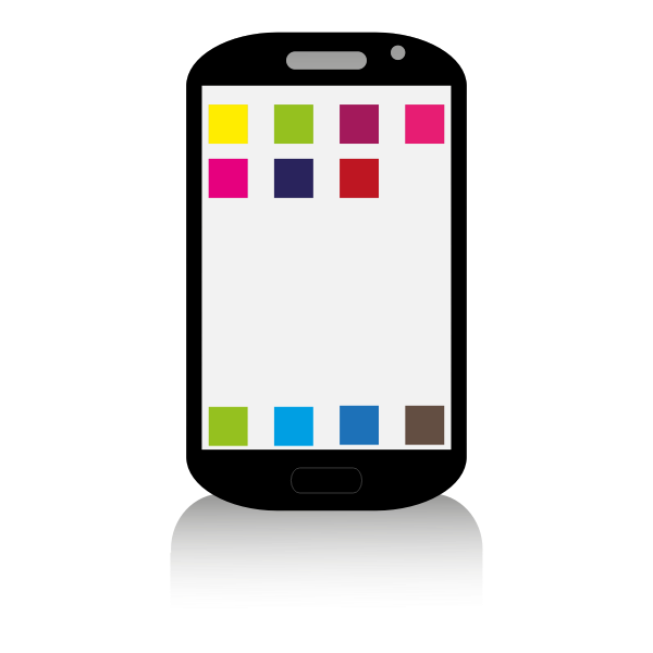 SVG Colorful smartphone vector mage