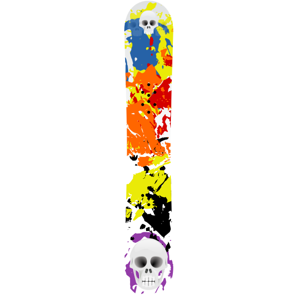 SVG Colorful snowboard vector image
