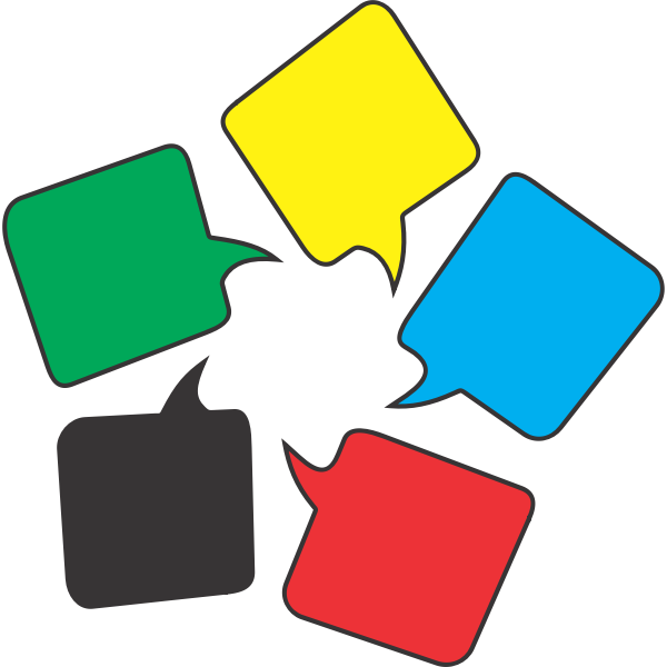 SVG Colorful speak bubbles