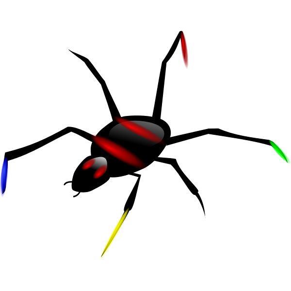 SVG Colorful spider vector image