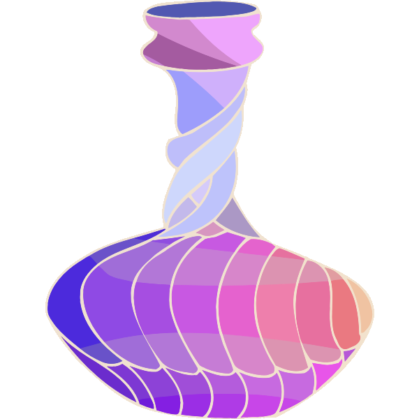 SVG Colorful spiral vase