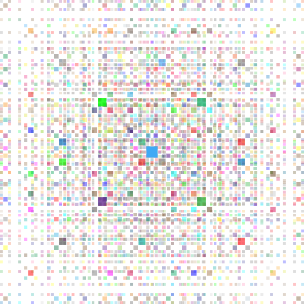 SVG Colorful Square Fractal