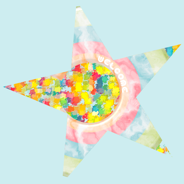 SVG Colorful star and cone shape