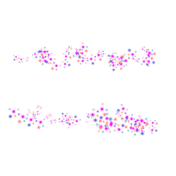 SVG Colorful stars divider vector image
