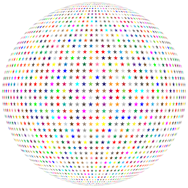 SVG Colorful Stars Sphere