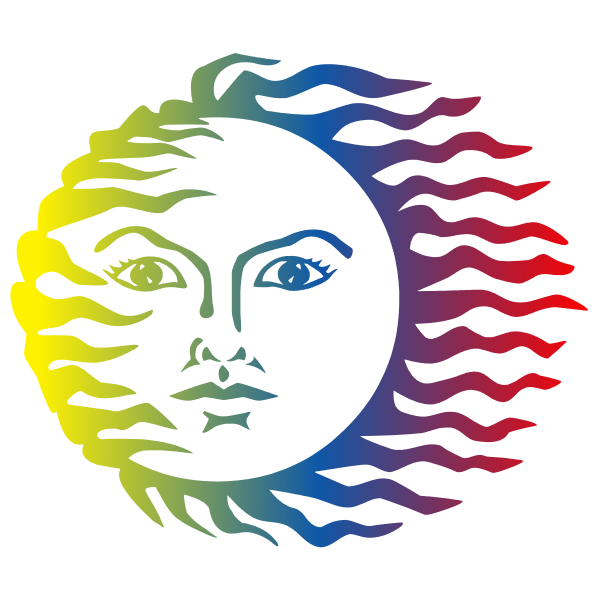 SVG Colorful Sun face