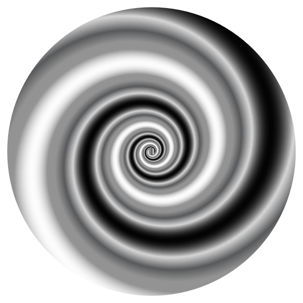 SVG Colorful Swirling Vortex Black and White