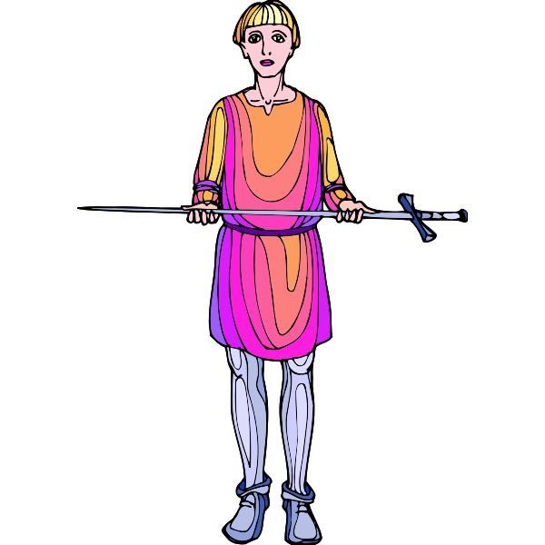 SVG Colorful sword bearer