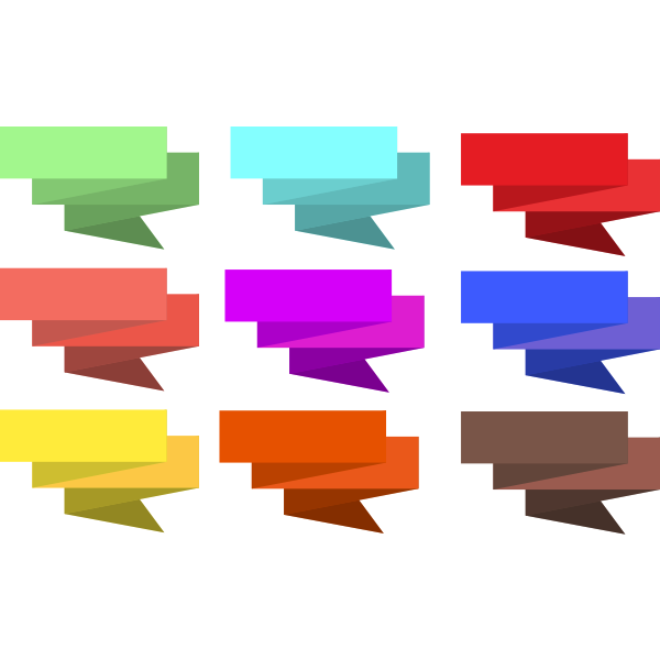 SVG Colorful text ballons