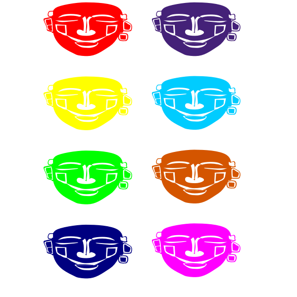 SVG Colorful traditional masks