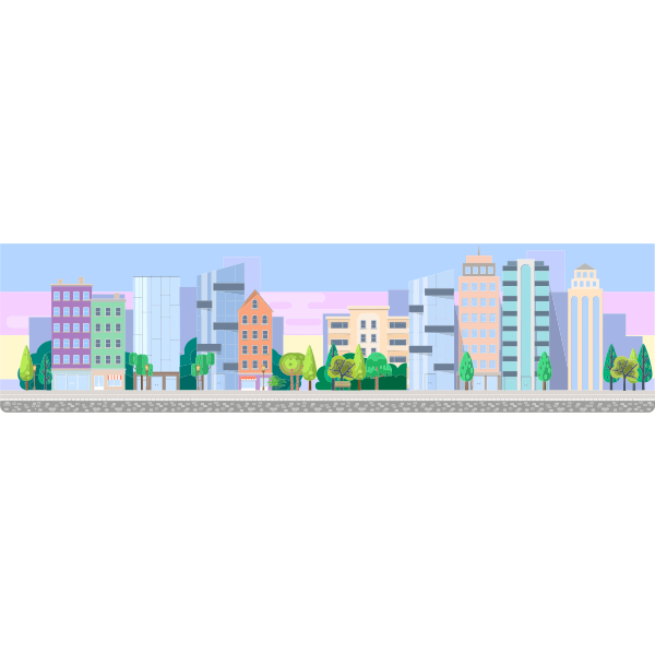 SVG Colorful urban landscape