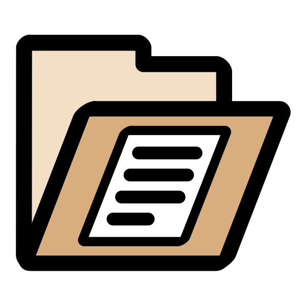 SVG Colorful wordprocessing files folder icon vector image