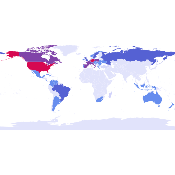 SVG Colorful world map vector image