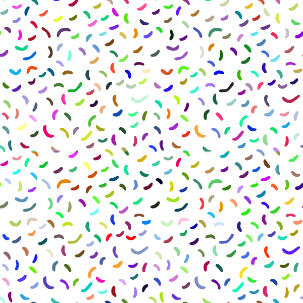 SVG Colorful worms on white background