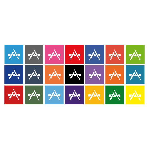 SVG Colorful writing icons