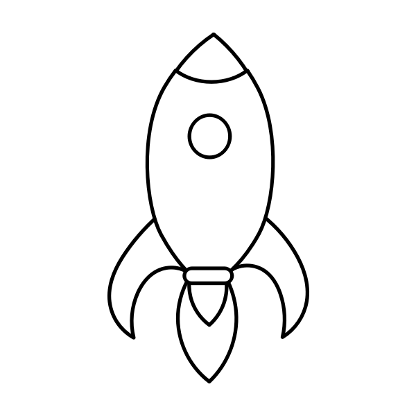 SVG Coloring book rocket