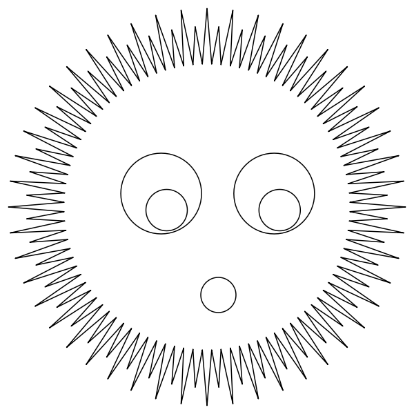 SVG Coloring book sun