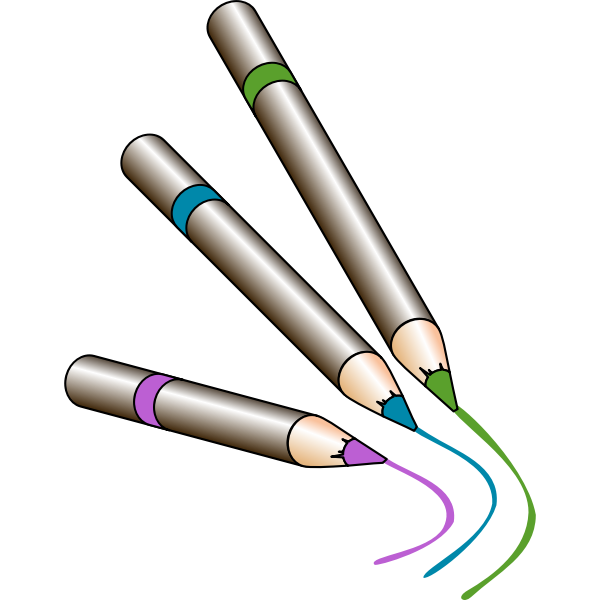 SVG Coloring graphite pencils vector graphics
