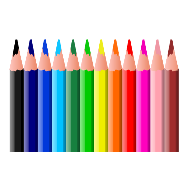 SVG Coloring pencils vector clip art