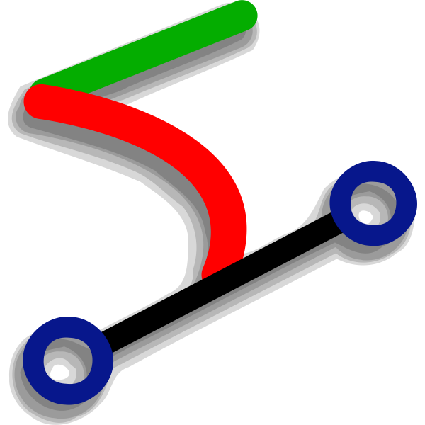 SVG Colorul bezier curve vector drawing
