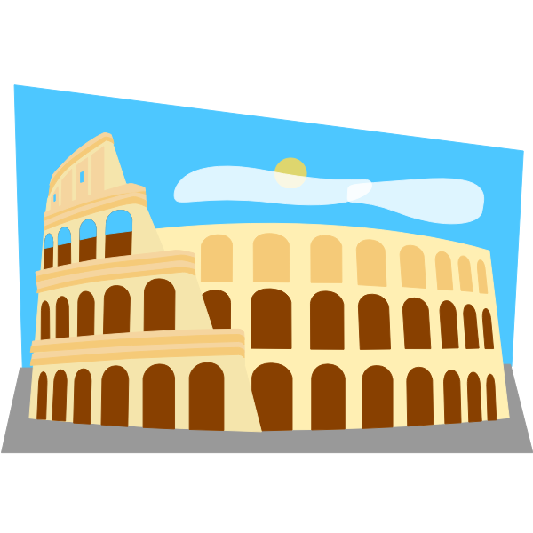 SVG Colosseum in Rome vector illustration