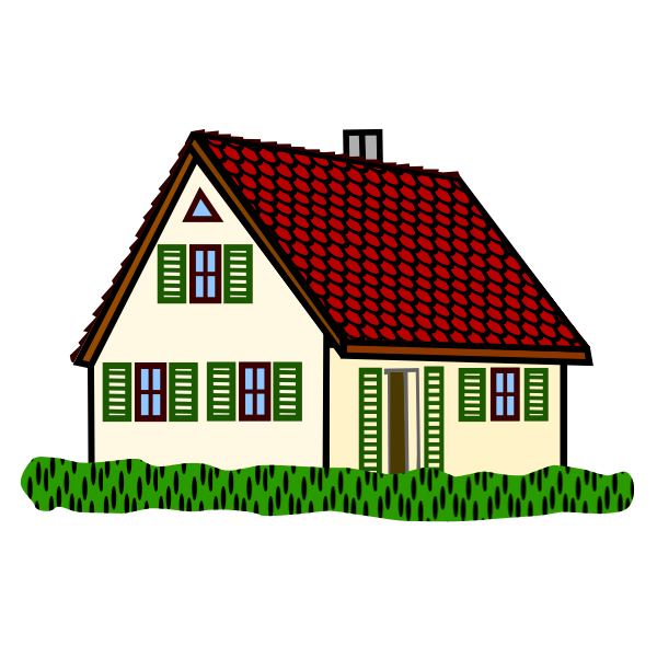 SVG Coloured line art vector drawing of hoose
