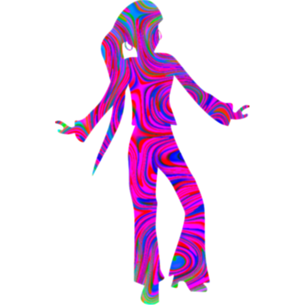 SVG Colourful disco dancer