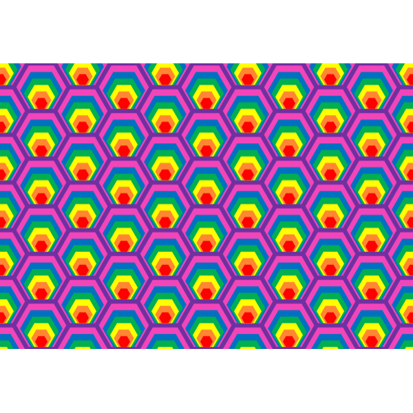 SVG Colourful hexagon pattern