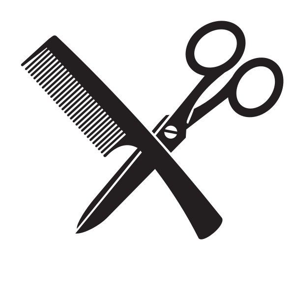 SVG Comb and scissors