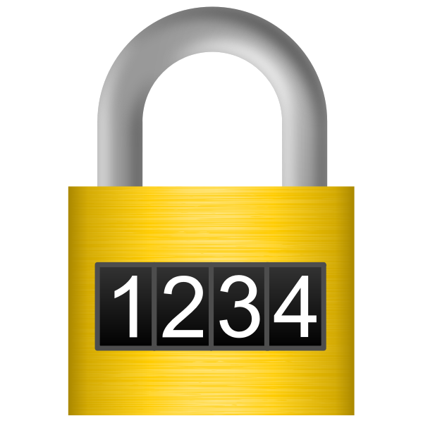 SVG Combination lock vector image