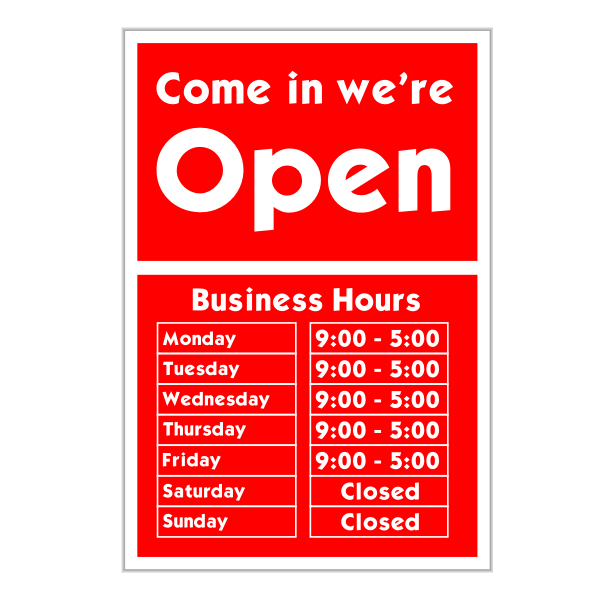 SVG Come in we039re open