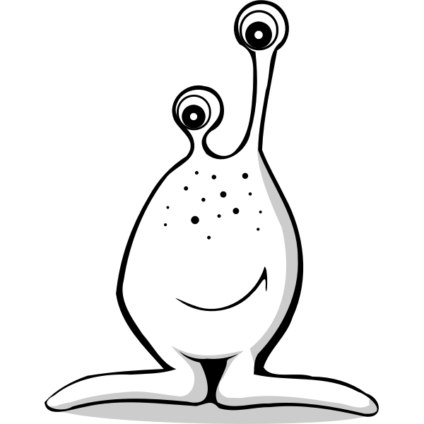 SVG Comic alien vector drawing