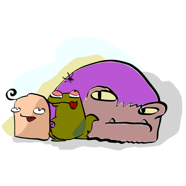 SVG Comic animals vector drawing