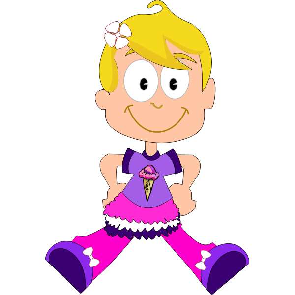SVG Comic baby girl