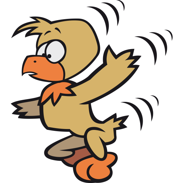 SVG Comic bird drawing