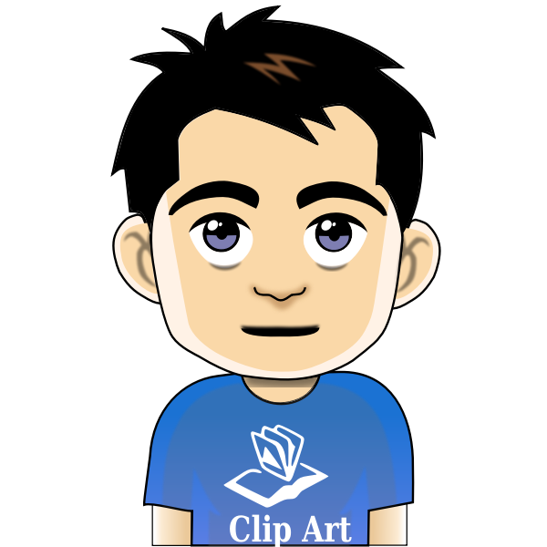 SVG Comic boy avatar vector graphics