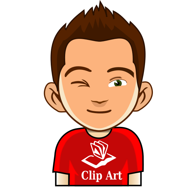 SVG Comic boy profile picture vector illustration