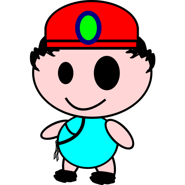 SVG Comic boy sketch