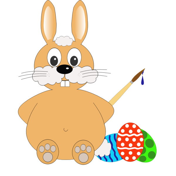 SVG Comic bunny vector drawing