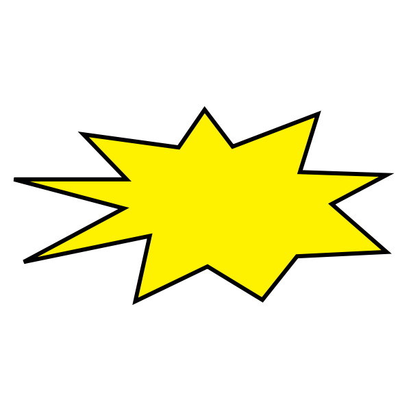 SVG Comic burst in yellow and black vector illustration